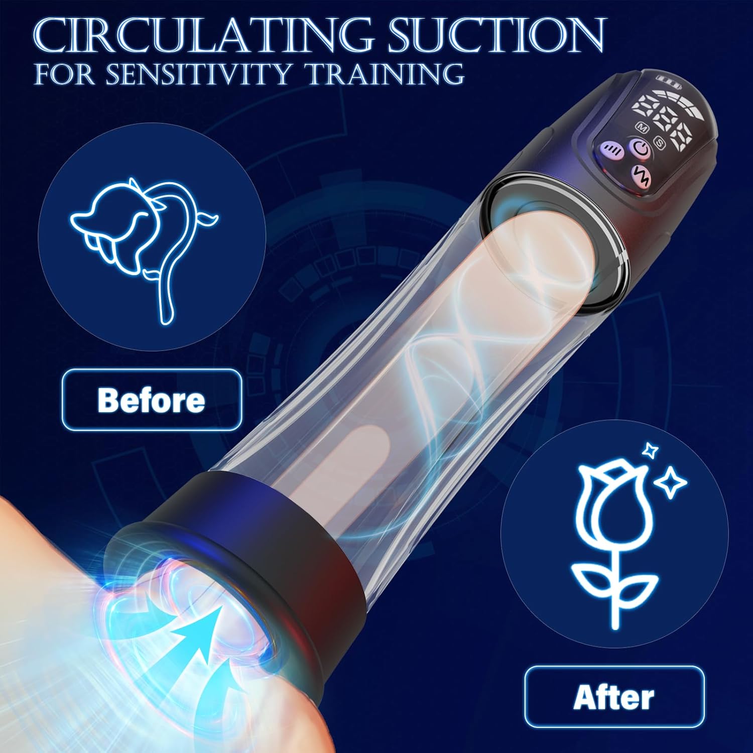 2-in-1 Suction & Pressure Penis Pump – Automatic Male Enhancer